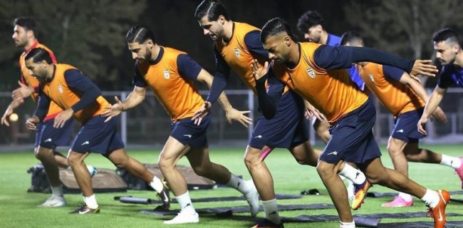 تمرین تیم ملی فوتبال ایران با یک مهمان ویژه